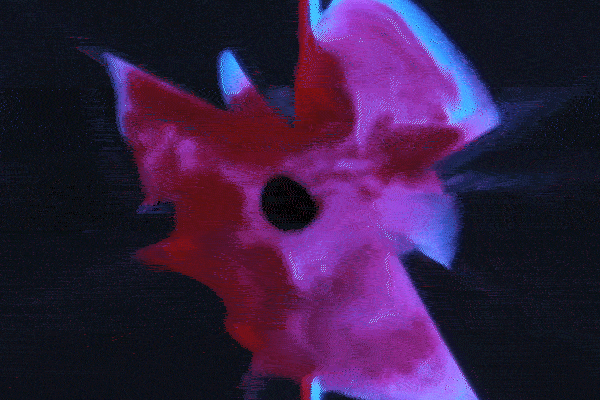 Animation of material healing itself after bullet hole damage